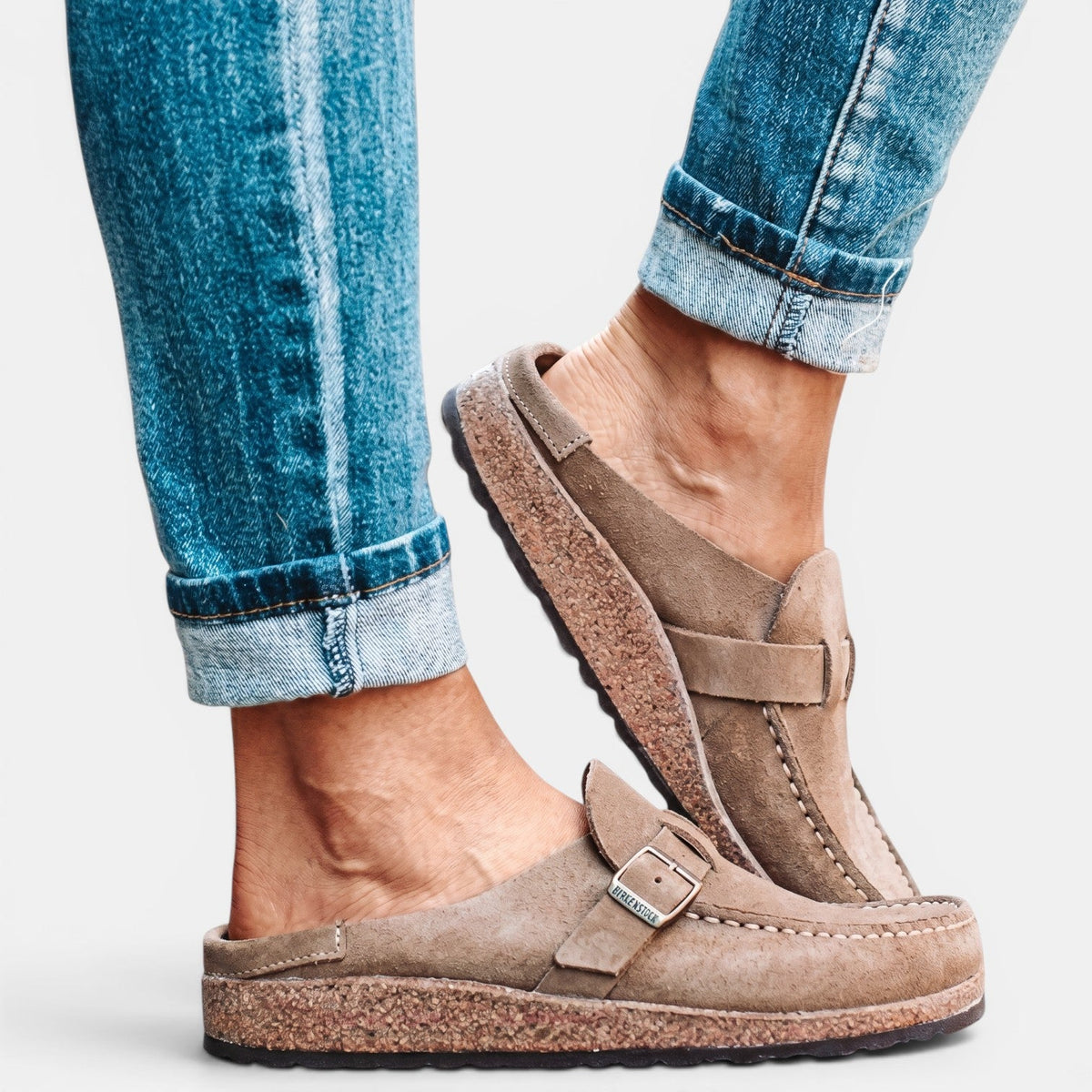 Sandalias Ortopédicas Mujer Ante Hebilla