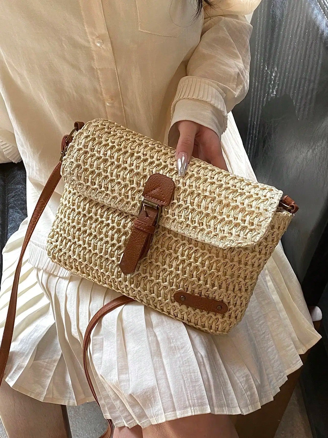 Mila | Bolso Cruzado de Rafia