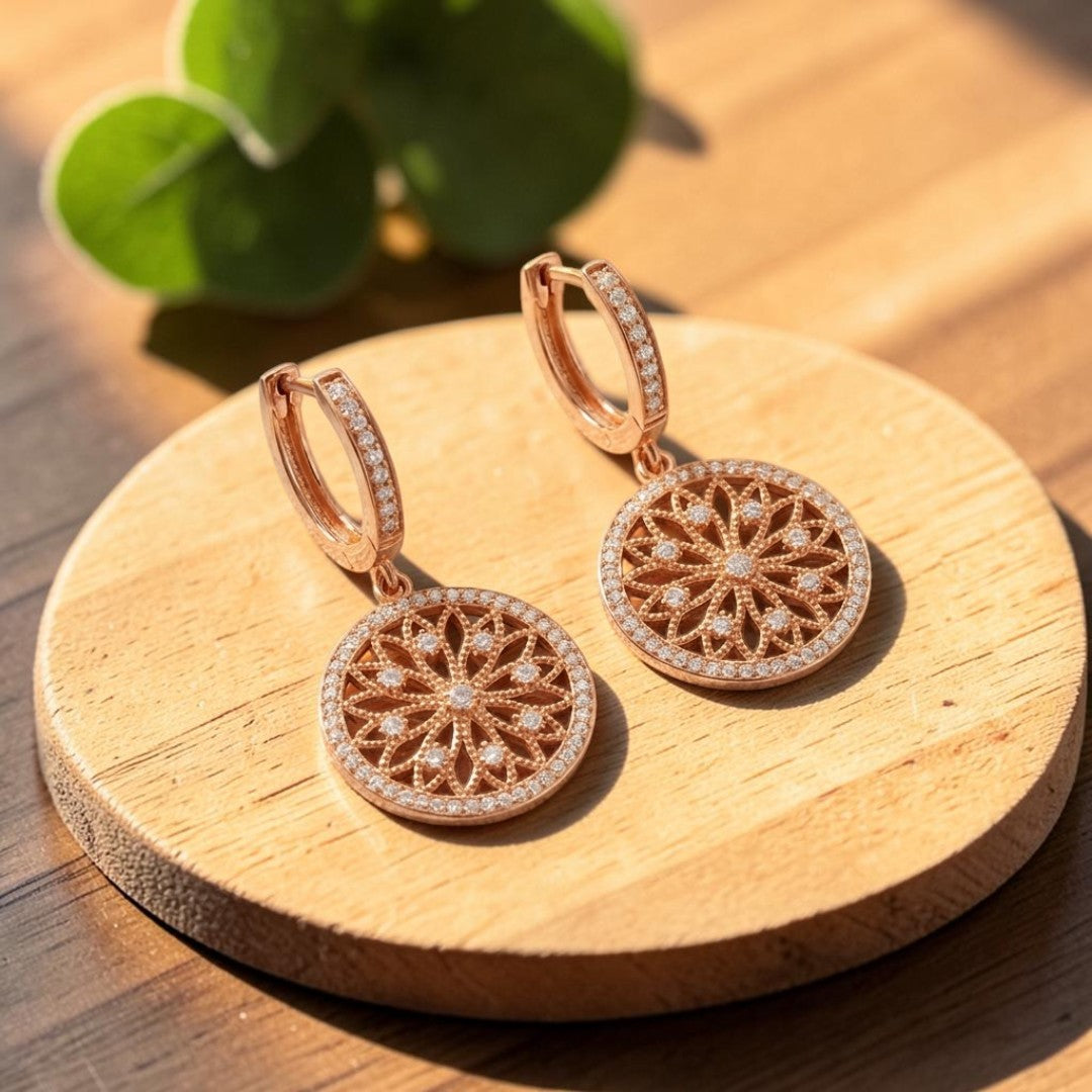 Pendientes Mandala de Cobre