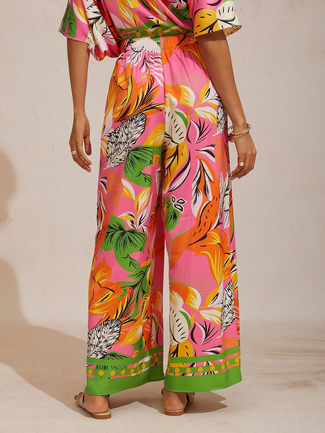 Malva | Pantalón Palazzo de Satén