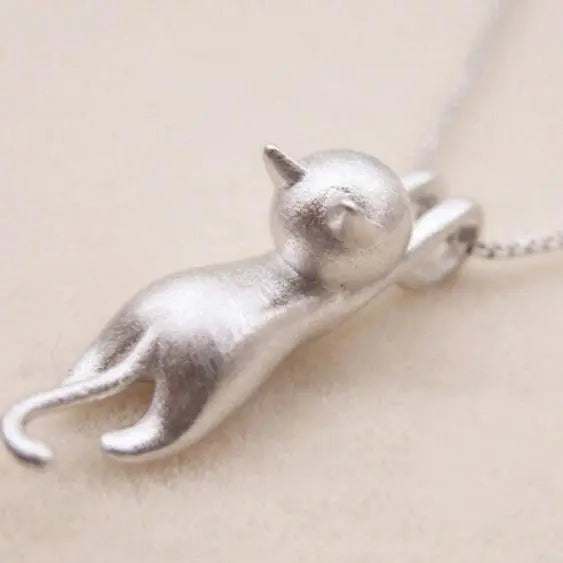 Collar con Gatito en Plata 925