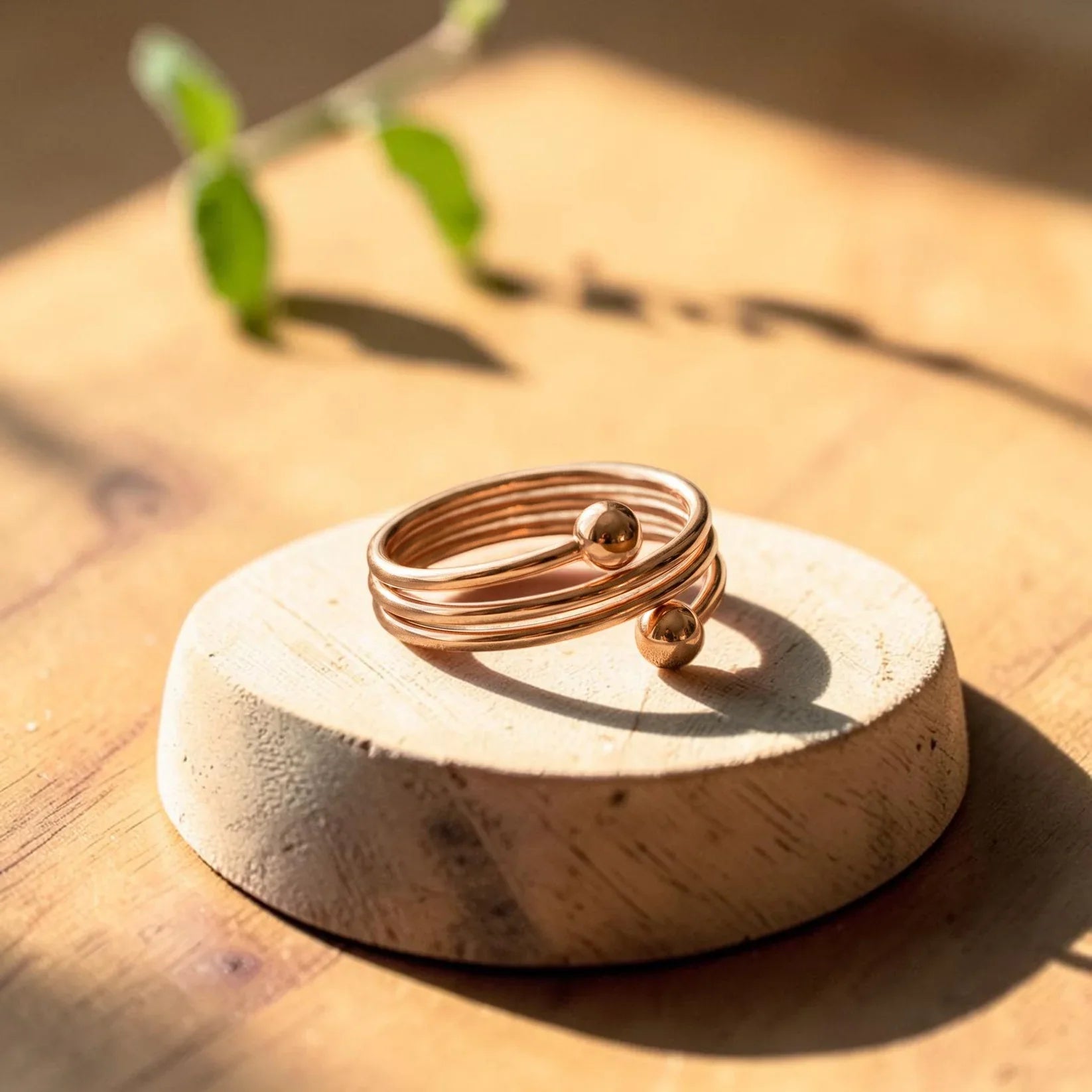 Anillo Sedimento Dorado de Cobre