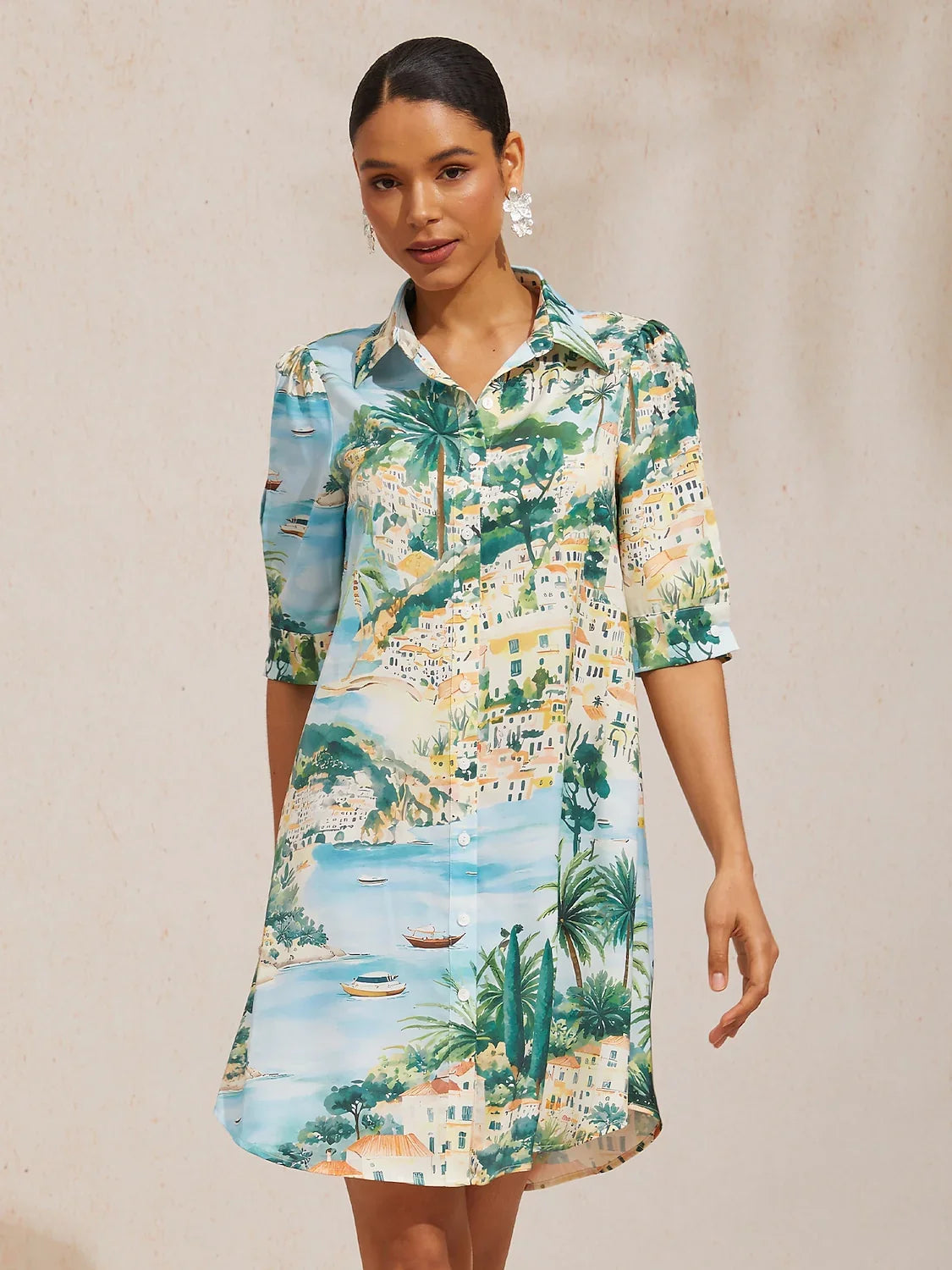 Santorini | Vestido Camisero Midi